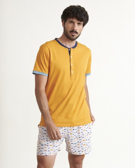 Pijama de hombre algodón con tapeta