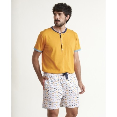 Pijama de hombre algodón con tapeta